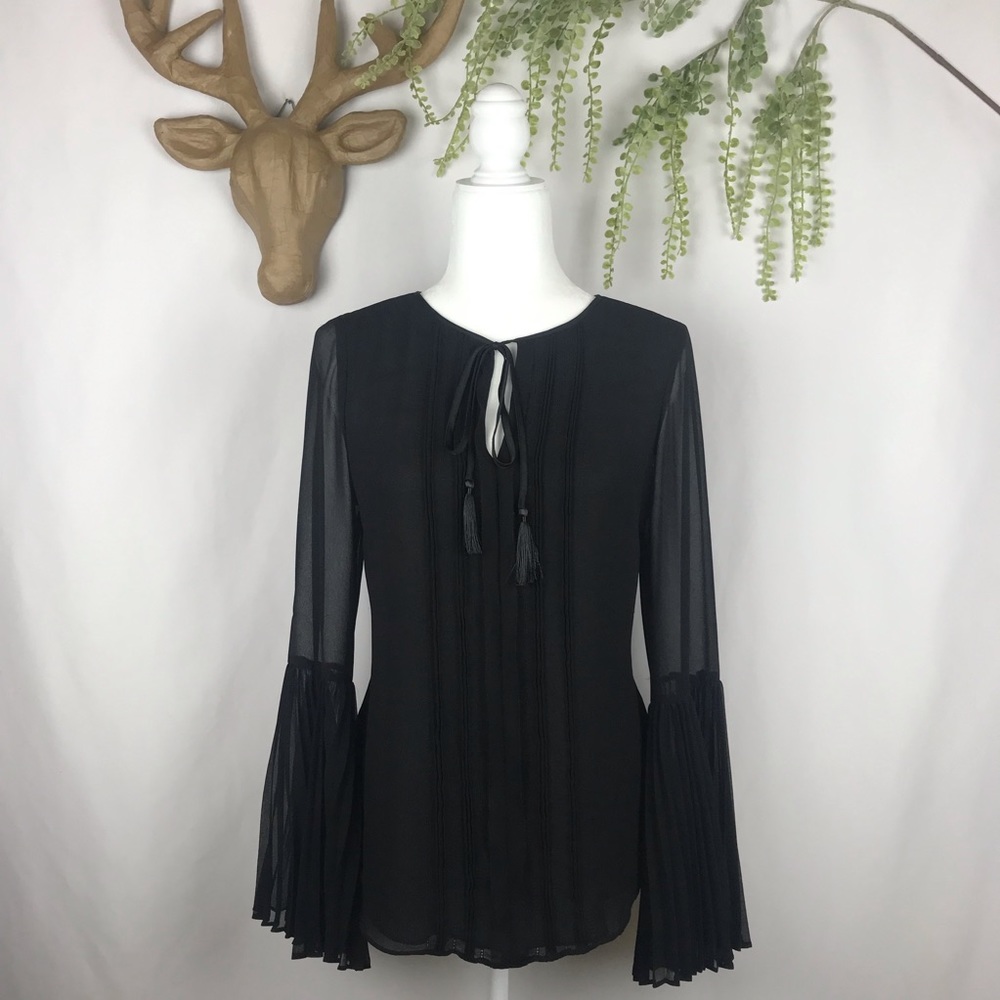 2 for $20/ WHBM Pleated-Sleeve Blouse